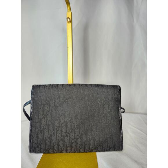 Christian Dior Trotter Canvas Crossbody Bag with Leather Trim Strap Vintage - Picture 2 of 14